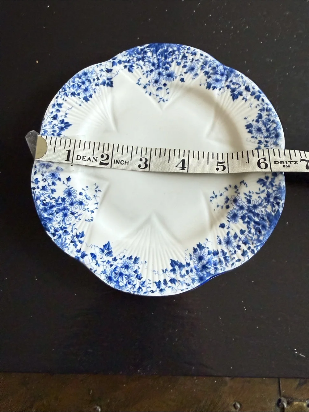 Vintage Shelley Dainty Blue Bread and Butter Plate ~ No 051/28 Fine Bone China